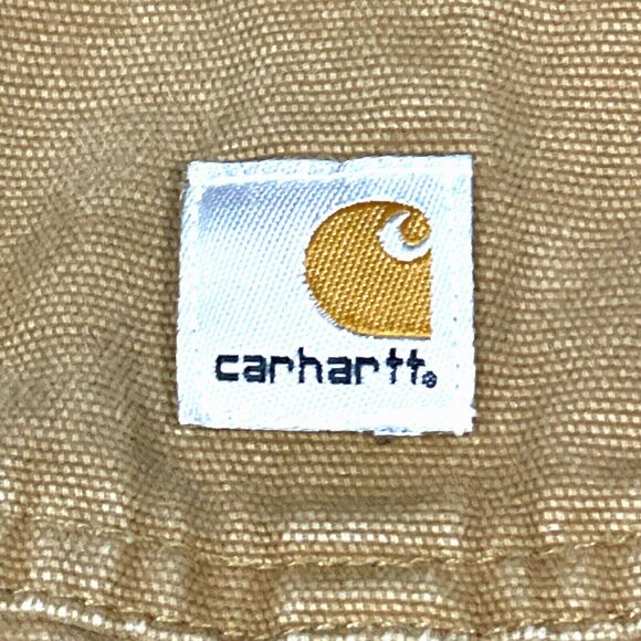 Carhartt Canvas Bib Overalls Infant Sz 9 Mos 9M Brown Double  Knee Kids Work - Picture 3 of 12